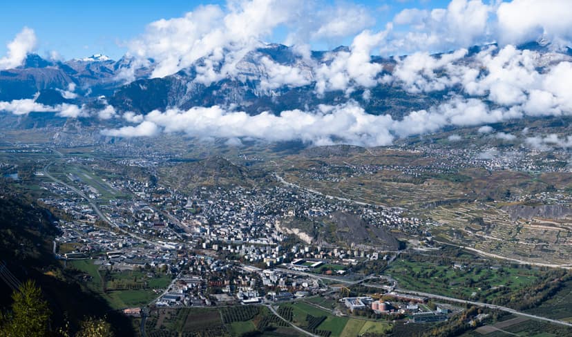 Sion, vue de la ville