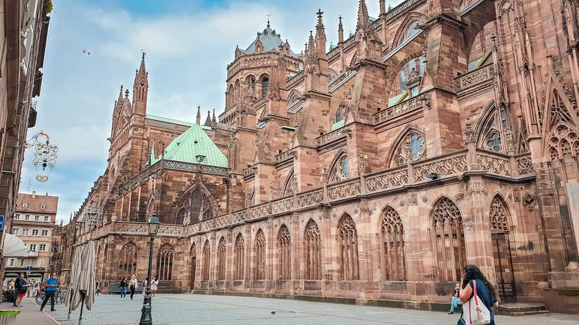 Vue de Strasbourg en Alsace, avec son architecture typique