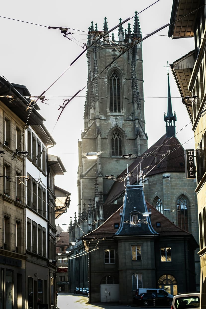 La cathédrale Saint-Nicolas de Fribourg, en Suisse